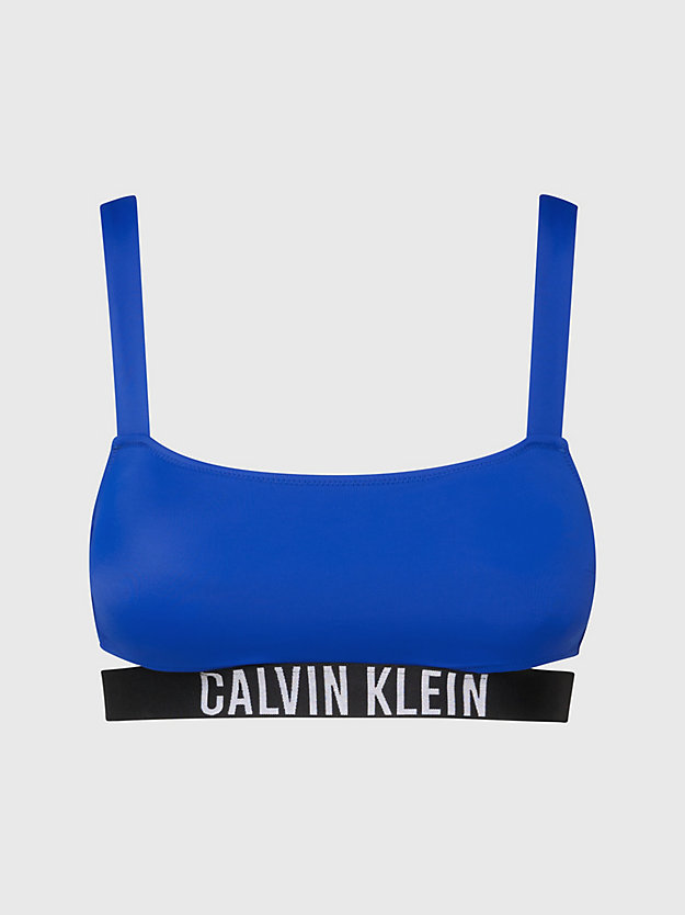 bistro blue bralette bikini-top - intense power für damen - calvin klein