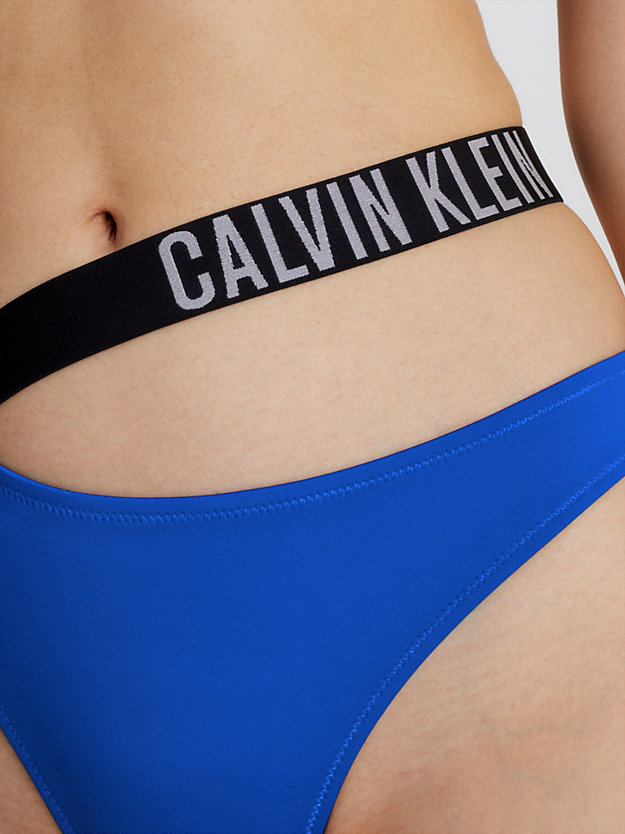 bas de bikini brésilien - intense power bistro blue pour femmes calvin klein