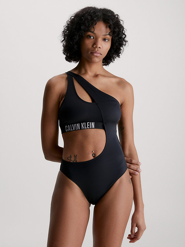 black cut out swimsuit - intense power for women calvin klein