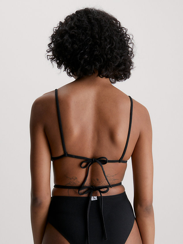 haut de bikini triangle - ck texture black pour femmes calvin klein