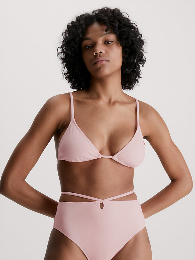 DREAMY PINK Triangel Bikini-Top – CK Texture für Damen CALVIN KLEIN