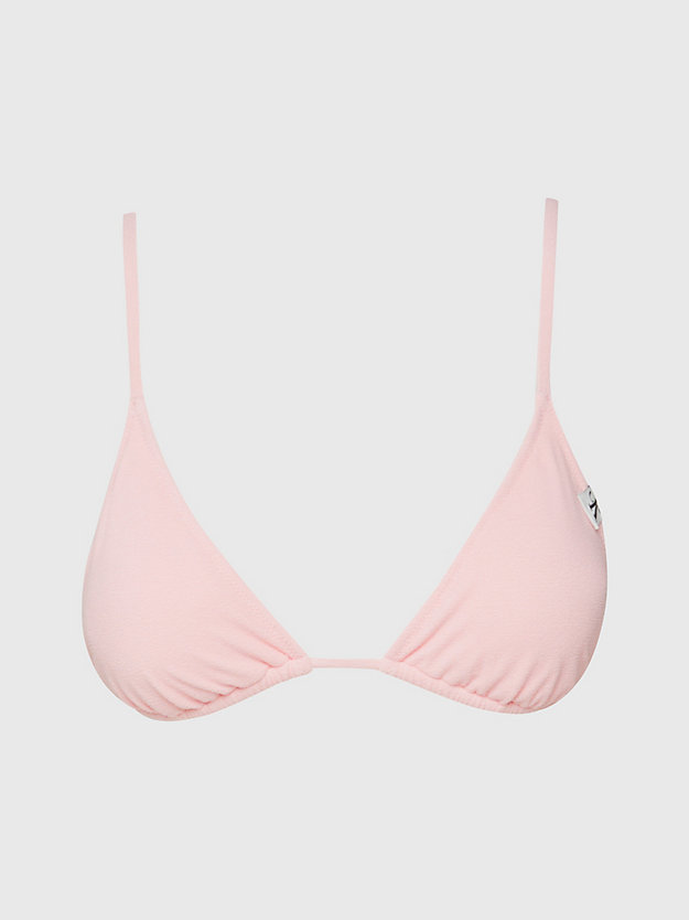 dreamy pink triangle bikini top - ck texture for women calvin klein