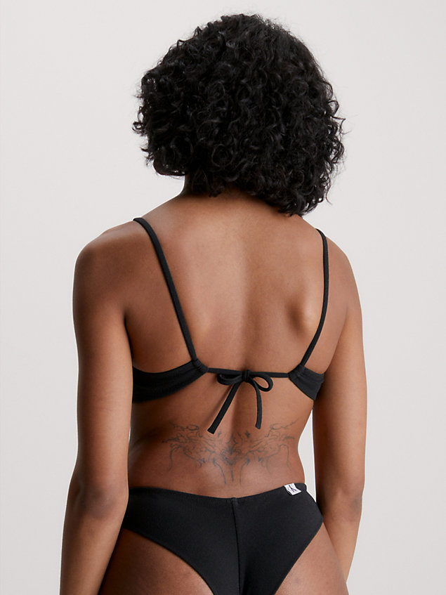 black bralette bikini-top – ck texture für damen - calvin klein
