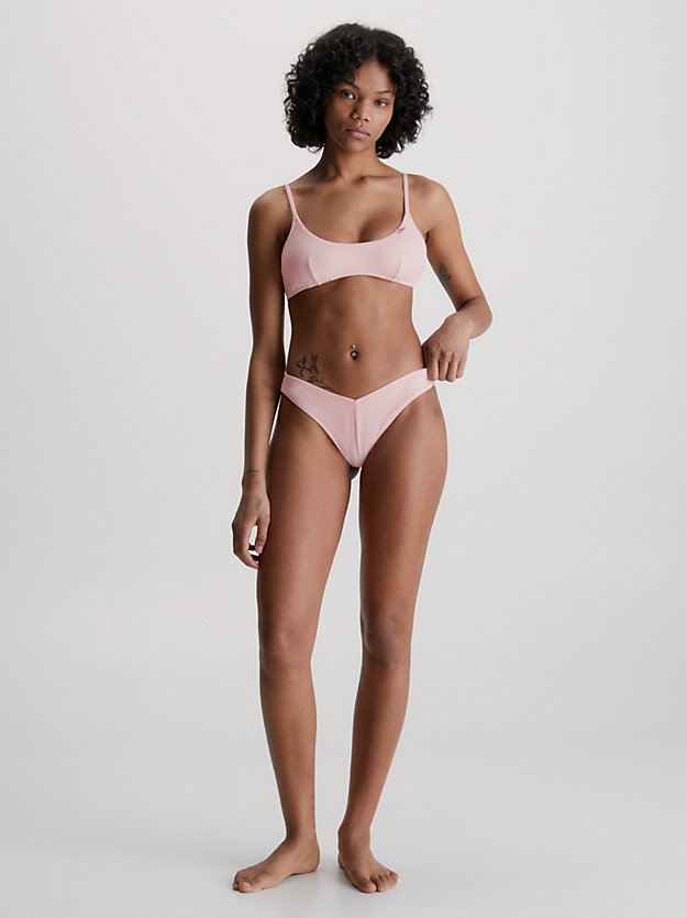 top bikini a bralette - ck texture dreamy pink da donna calvin klein
