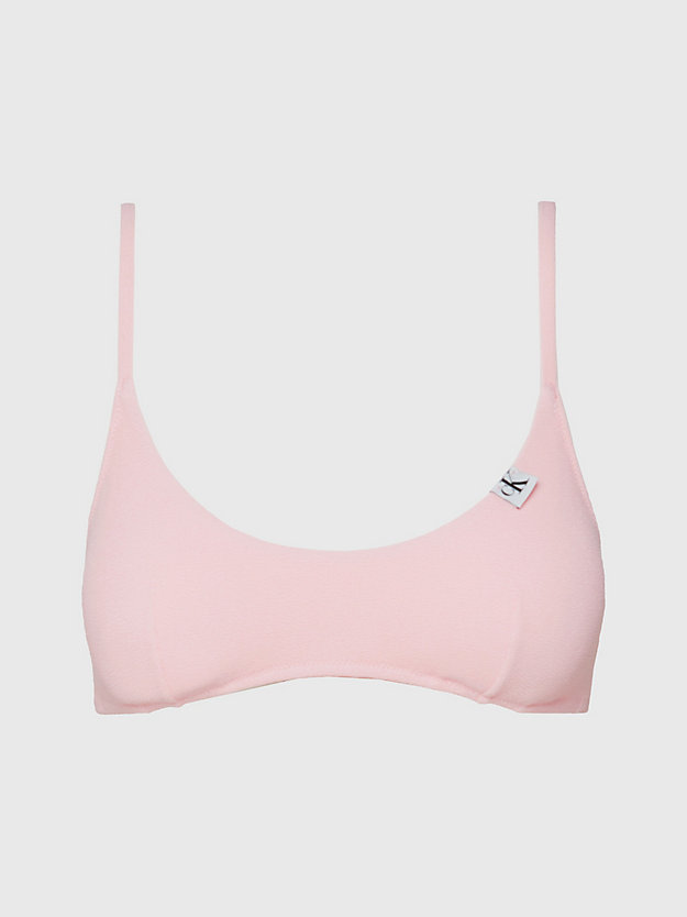 haut de bikini brassière - ck texture dreamy pink pour femmes calvin klein