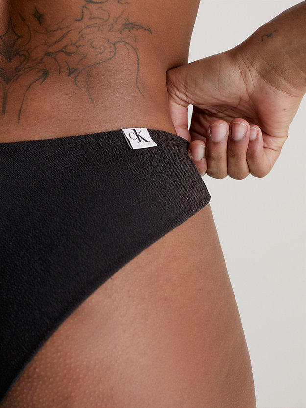 pvh black brazilian bikini briefs - ck texture for women calvin klein