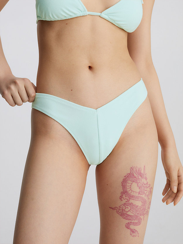 FROSTY MINT Brazilian bikinislip - CK Texture voor dames CALVIN KLEIN