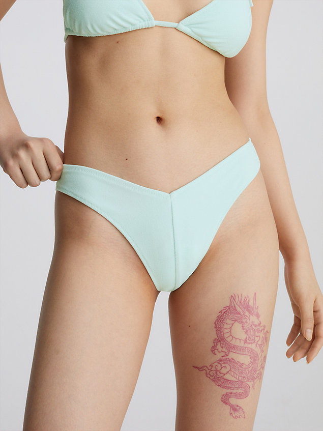 green brazilian bikini briefs - ck texture for women calvin klein