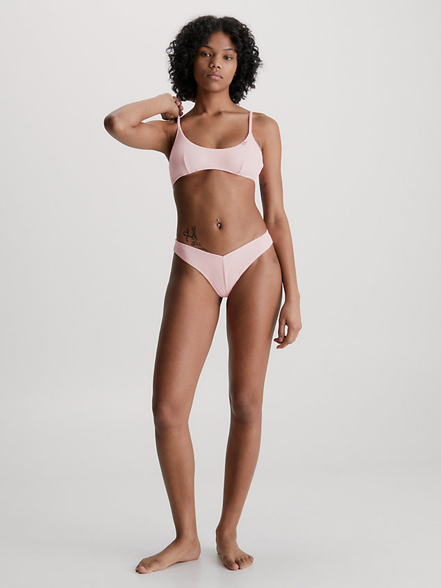pink brazilian bikinislip - ck texture voor dames - calvin klein