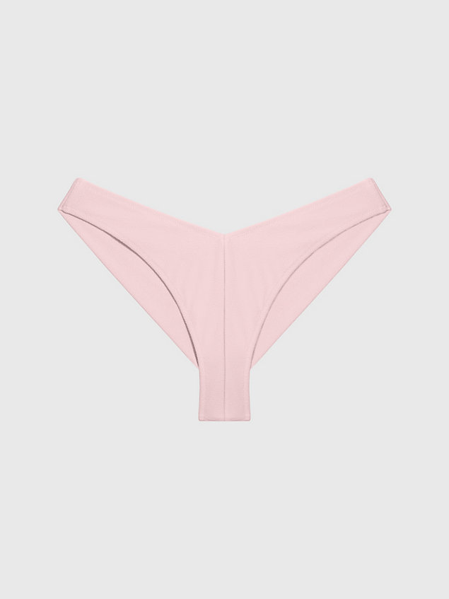 bas de bikini brésilien - ck texture pink pour femmes calvin klein