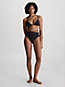 pvh black high waisted bikini bottoms - ck texture for women calvin klein