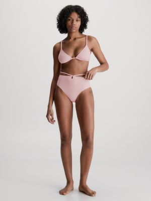 Bas de bikini taille haute CK Texture Calvin Klein KW0KW02236TG8