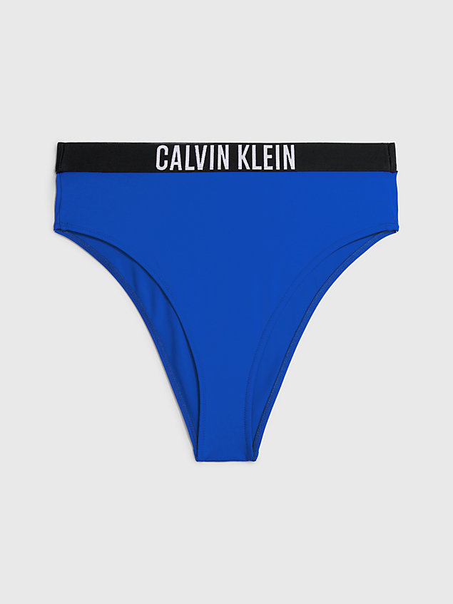 blue high waisted bikini bottoms - intense power for women calvin klein