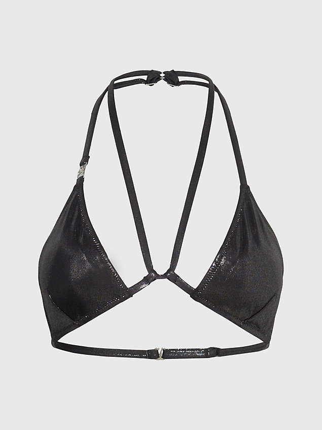 haut de bikini triangle - ck festive black pour femmes calvin klein