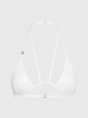 Calvin klein bikini top white online