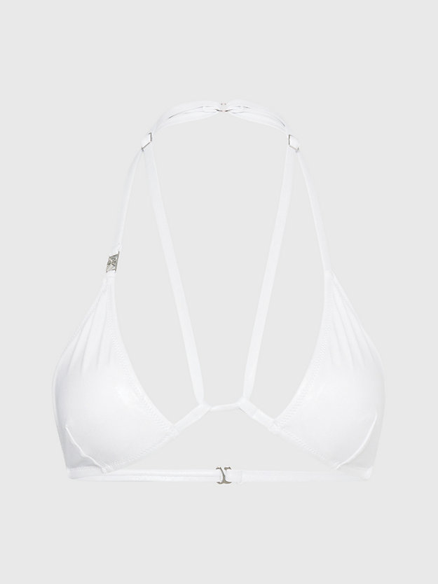pvh classic white triangel bikinitop - ck festive voor dames - calvin klein