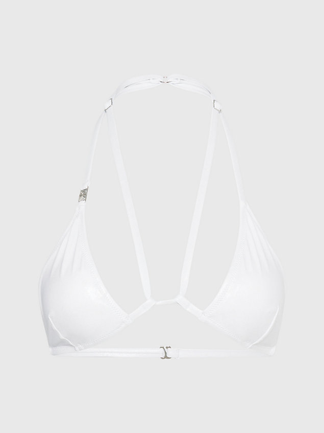 parte de arriba de bikini de triángulo - ck festive white de mujer calvin klein