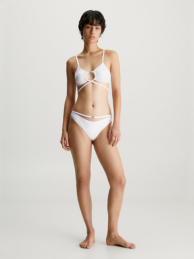 pvh classic white bralette bikini top - ck festive for women calvin klein