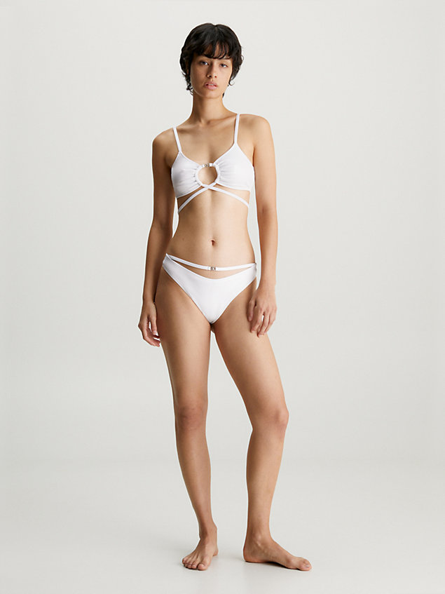 white bralette-bikini-top - ck festive für damen - calvin klein