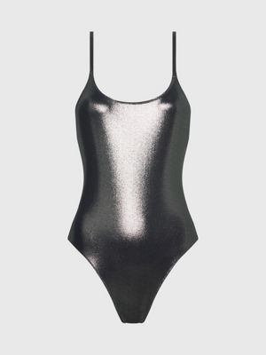 Calvin Klein Black Strapless Bandeau One Piece Swimsuit Sz 6 (K10)