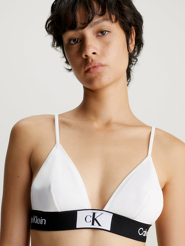 white triangle bikini top - ck96 for women calvin klein