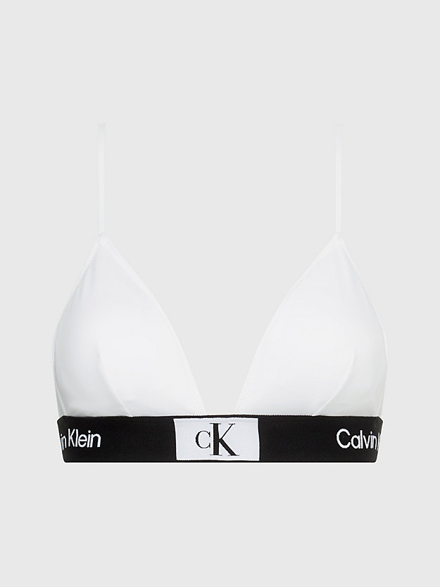 haut de bikini triangle - ck96 pvh classic white pour femmes calvin klein