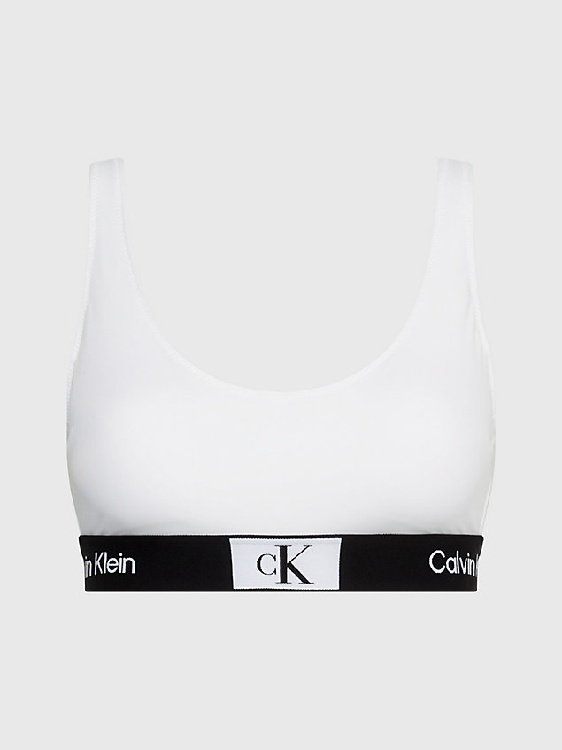 top bikini a brassiere - ck96 white da donne calvin klein