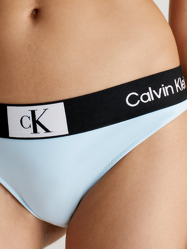 keepsake blue thong bikini bottoms - ck96 for women calvin klein