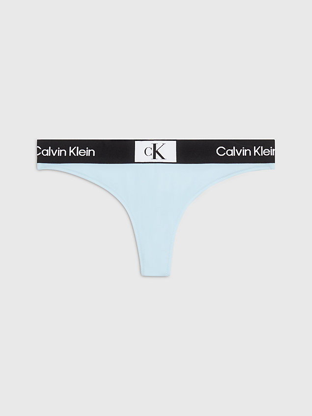blue thong bikini bottoms - ck96 for women calvin klein