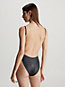 pvh black open back swimsuit - archive solids for women calvin klein