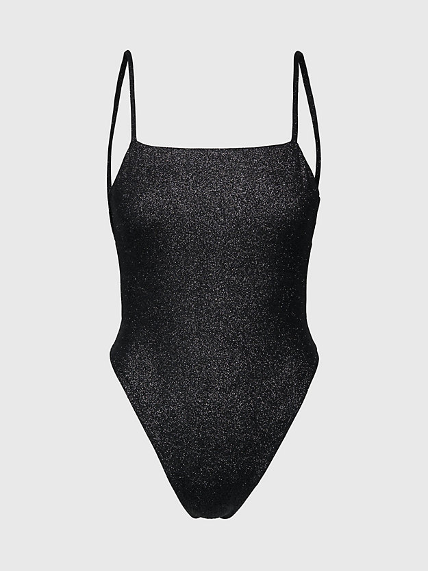pvh black strój kąpielowy z odsłoniętymi plecami - archive solids dla kobiety - calvin klein
