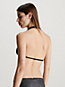 pvh black halter neck bikini top - archive solids for women calvin klein