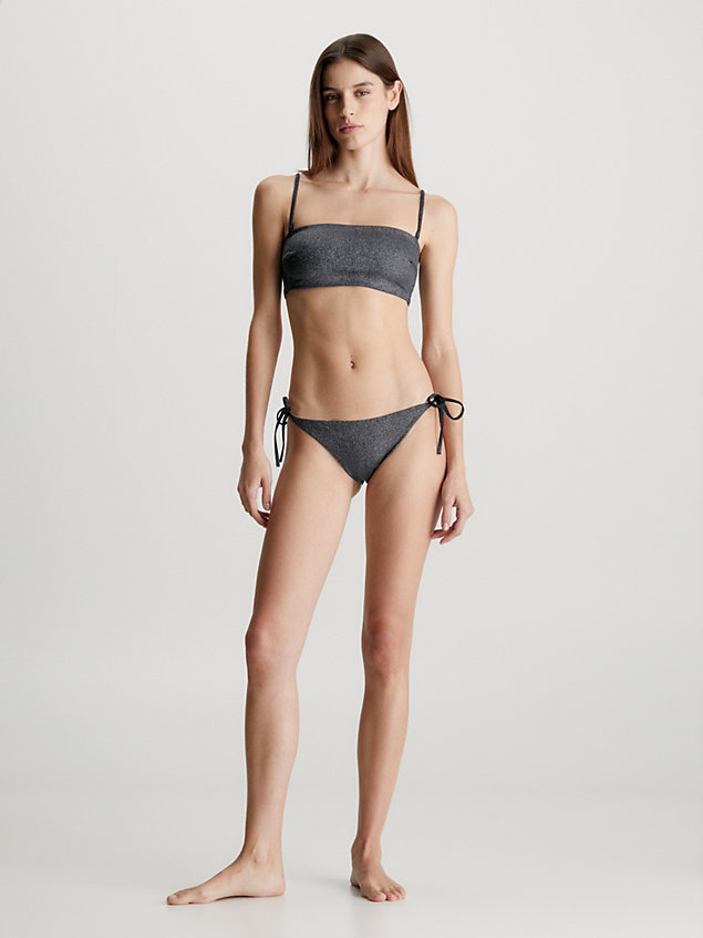 black tie side bikini bottoms - archive solids for women calvin klein