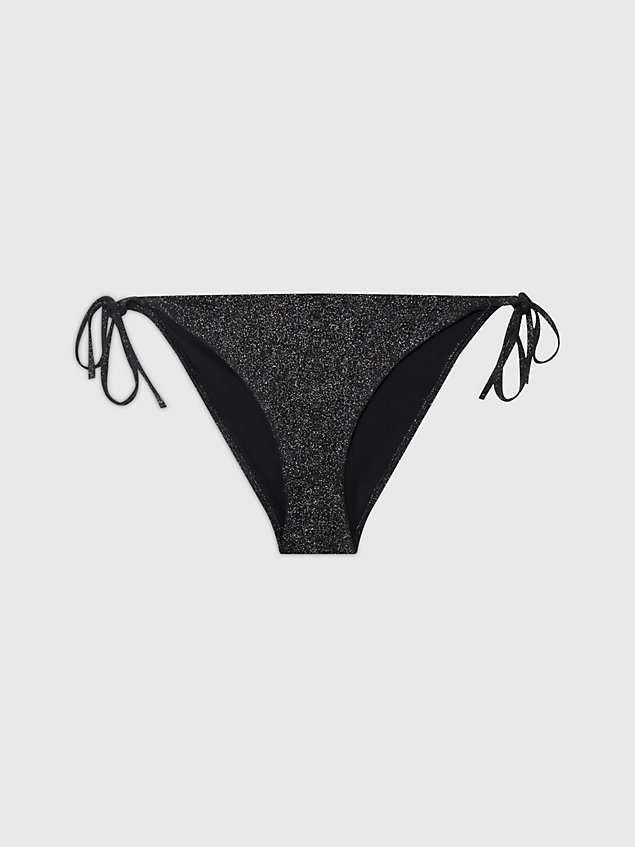 slip bikini con laccetti - archive solids black da donna calvin klein