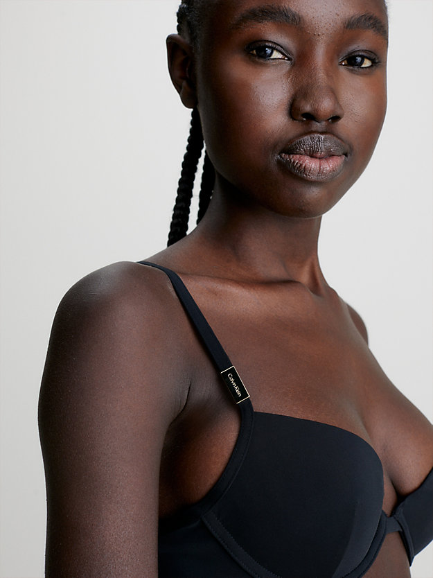 PVH BLACK Push Up Bikini Top - Core Solids for women CALVIN KLEIN