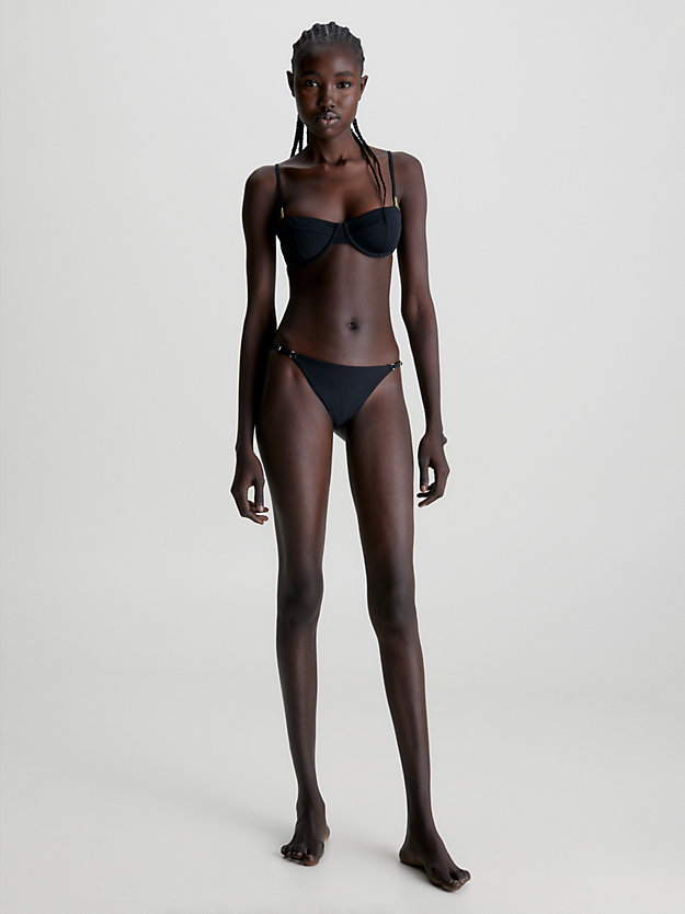 top bikini a balconcino - core solids pvh black da donna calvin klein