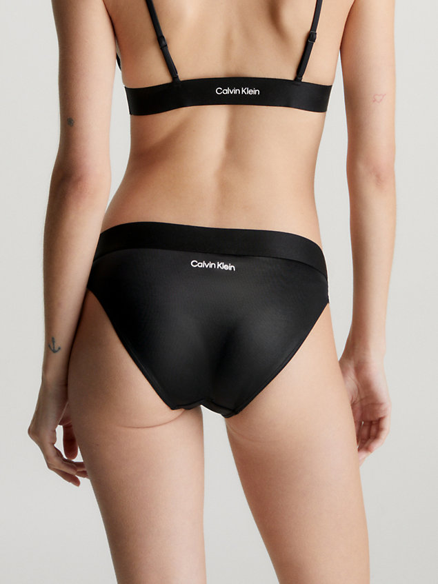 bas de bikini - ck refined black pour femmes calvin klein