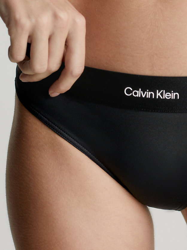 pvh black bikini bottoms - ck refined for women calvin klein