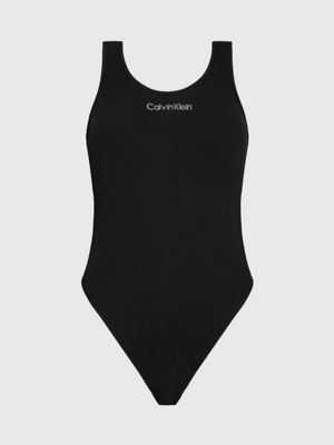 Calvin Klein Black Strapless Bandeau One Piece Swimsuit Sz 6 (K10)