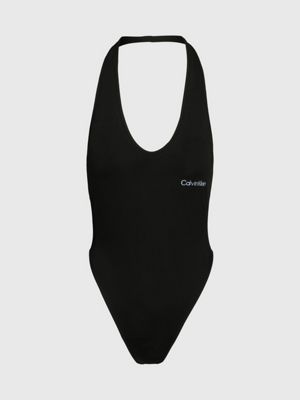 Halter Neck Swimsuit - CK Meta Essentials Calvin Klein