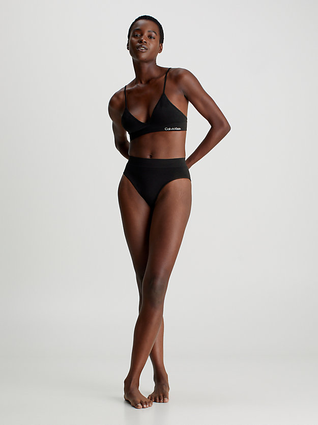 haut de bikini triangle - ck meta essentials pvh black pour femmes calvin klein