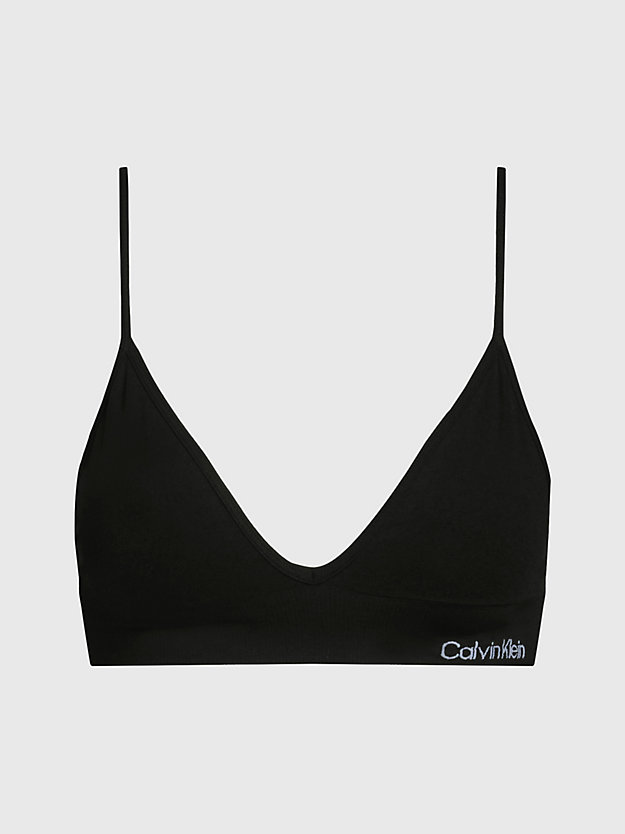 pvh black triangel bikinitop - ck meta essentials voor dames - calvin klein