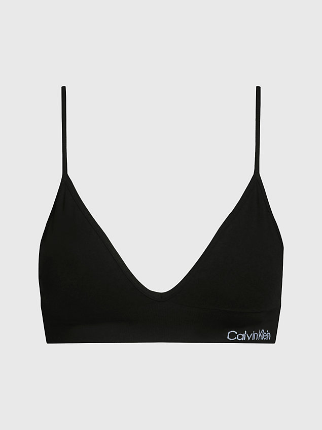 black triangel bikini-top - ck meta essentials für damen - calvin klein