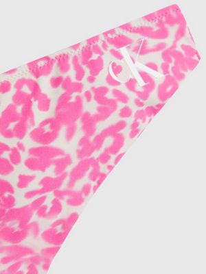 ck leopard pink aop brazilian bikinibroekjes - ck leopard voor dames - calvin klein