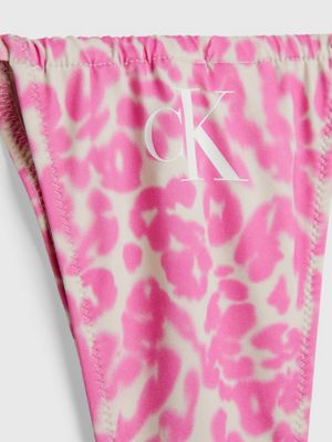 Tie Side Bikini Bottoms Ck Leopard Calvin Klein® Kw0kw023200jw