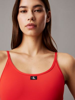 flaming chili swimsuit - ck monogram for women calvin klein