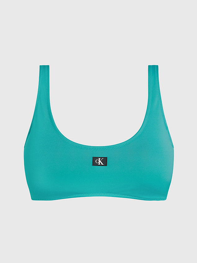 blue bralette bikini top - ck monogram for women calvin klein