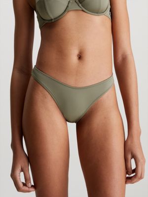 dusty olive bikini bottoms - ck monogram for women calvin klein