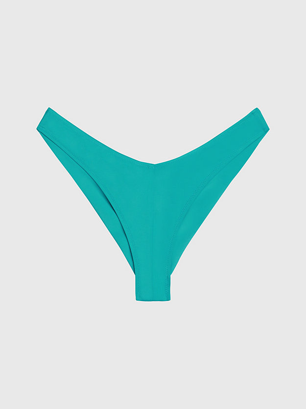 bas de bikini brésilien - ck monogram blue ocean pour femmes calvin klein