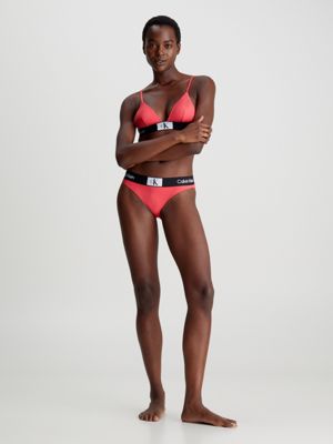 Calvin klein bikini coral new arrivals